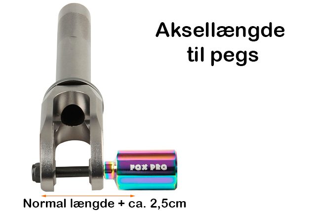 Longitud del eje para pegs en horquilla