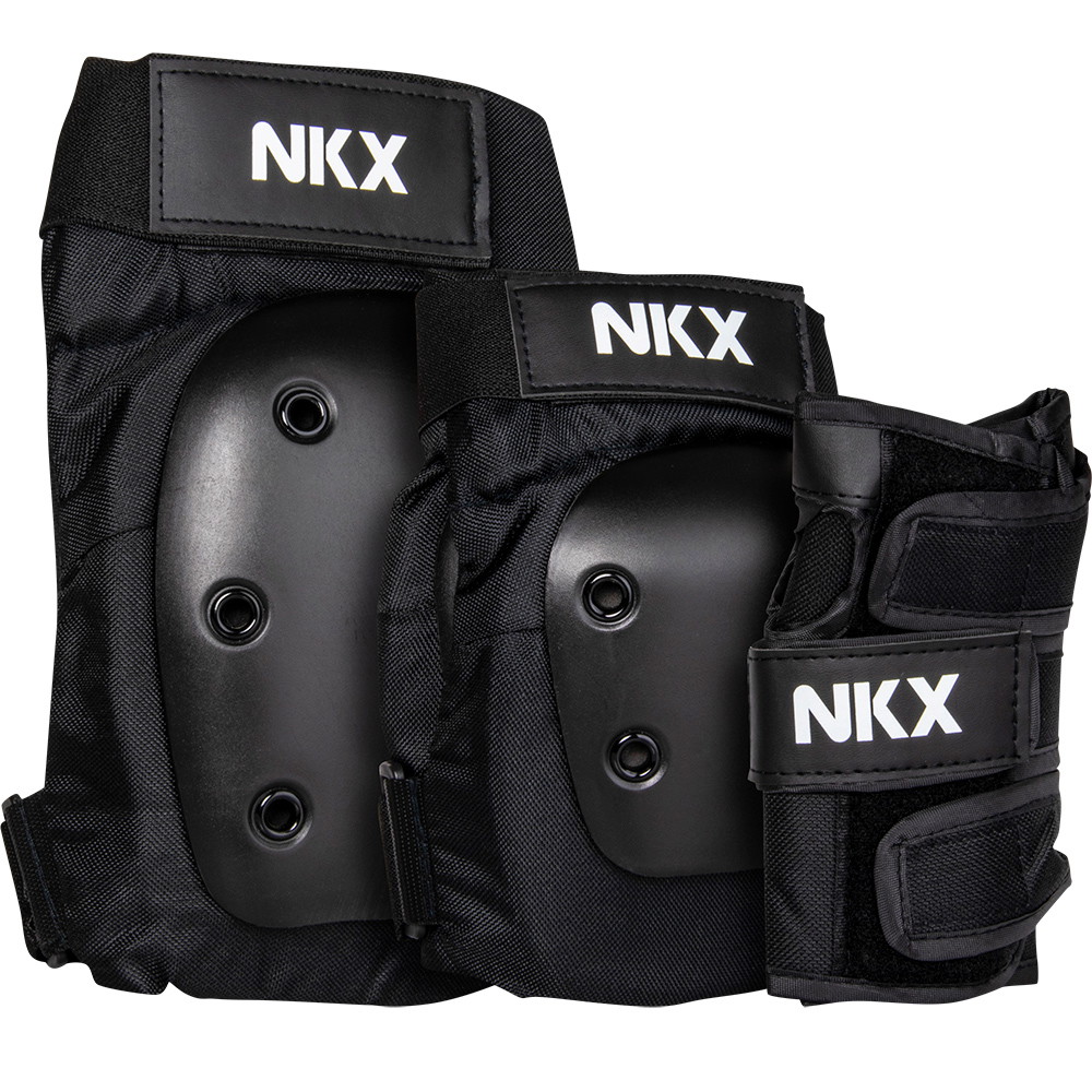 NKX 3-Pack Pro Protective Gear - Protectores de rodillas, protectores de codos y muñequeras