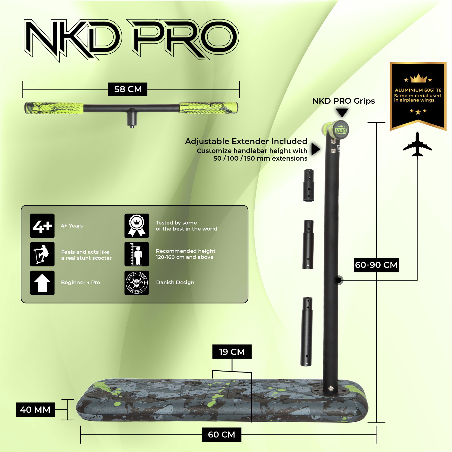 NKD PRO Scooter de Trampolín de 7.5"