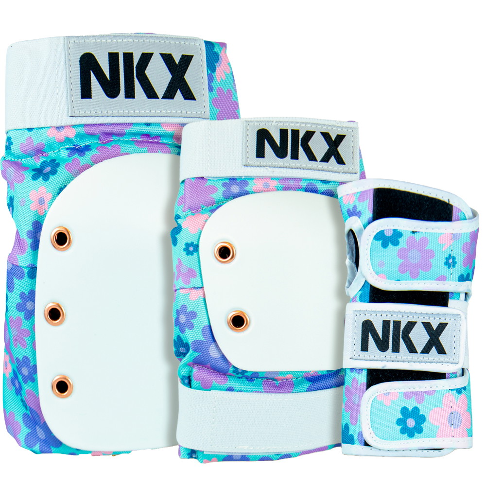 NKX 3-Pack Pro Protective Gear - Protectores de rodillas, protectores de codos y muñequeras