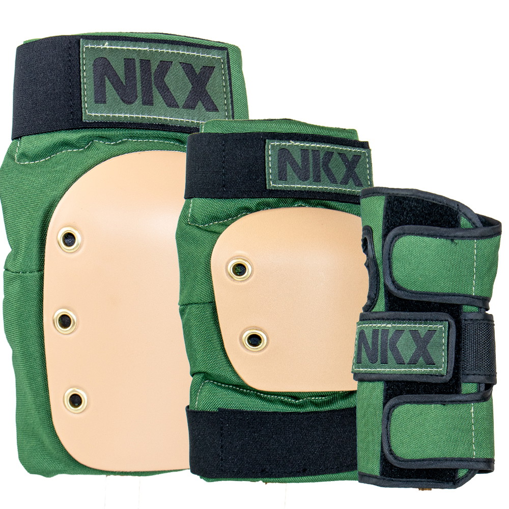 NKX 3-Pack Pro Protective Gear - Protectores de rodillas, protectores de codos y muñequeras
