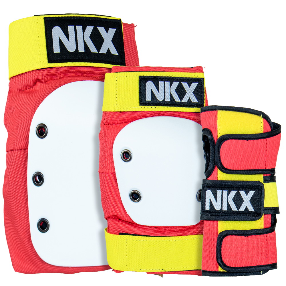 NKX 3-Pack Pro Protective Gear - Protectores de rodillas, protectores de codos y muñequeras