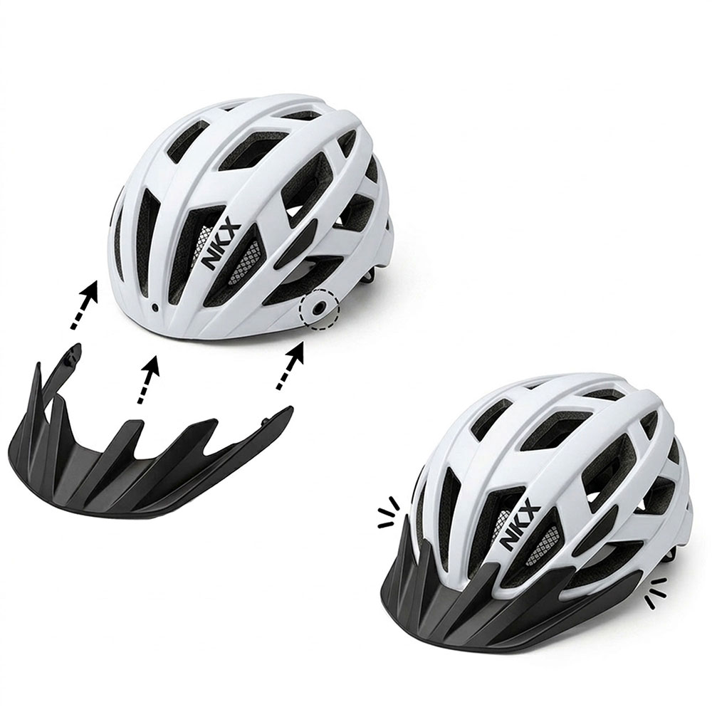 NKX City LED Casco de bicicleta con luz incorporada