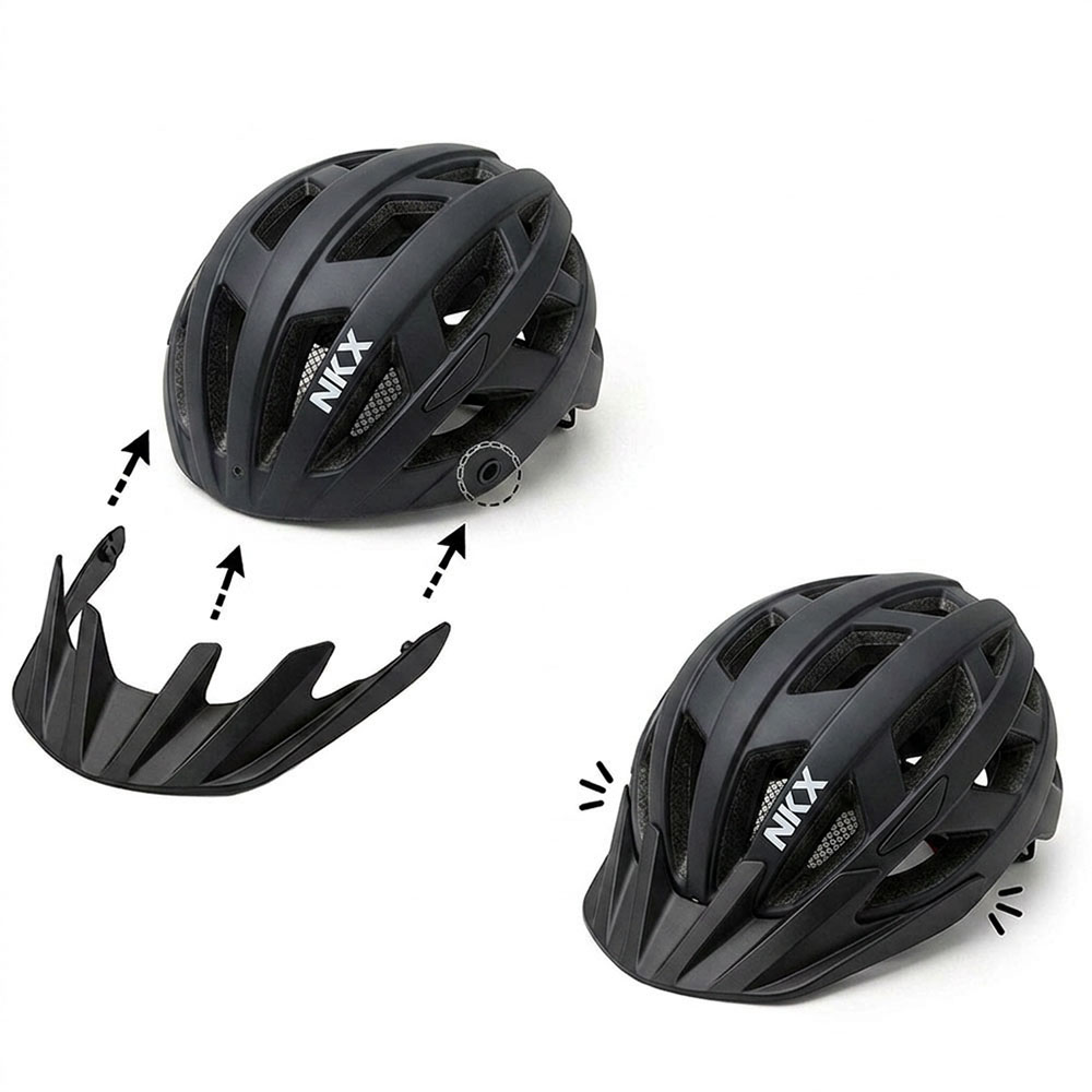 Casco de bicicleta LED NKX City con luz incorporada