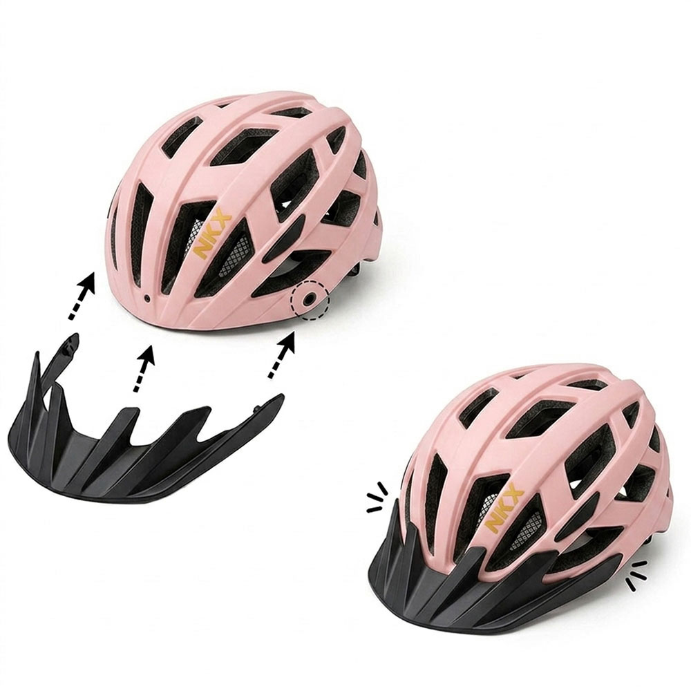 Casco de bicicleta LED NKX City con luz incorporada