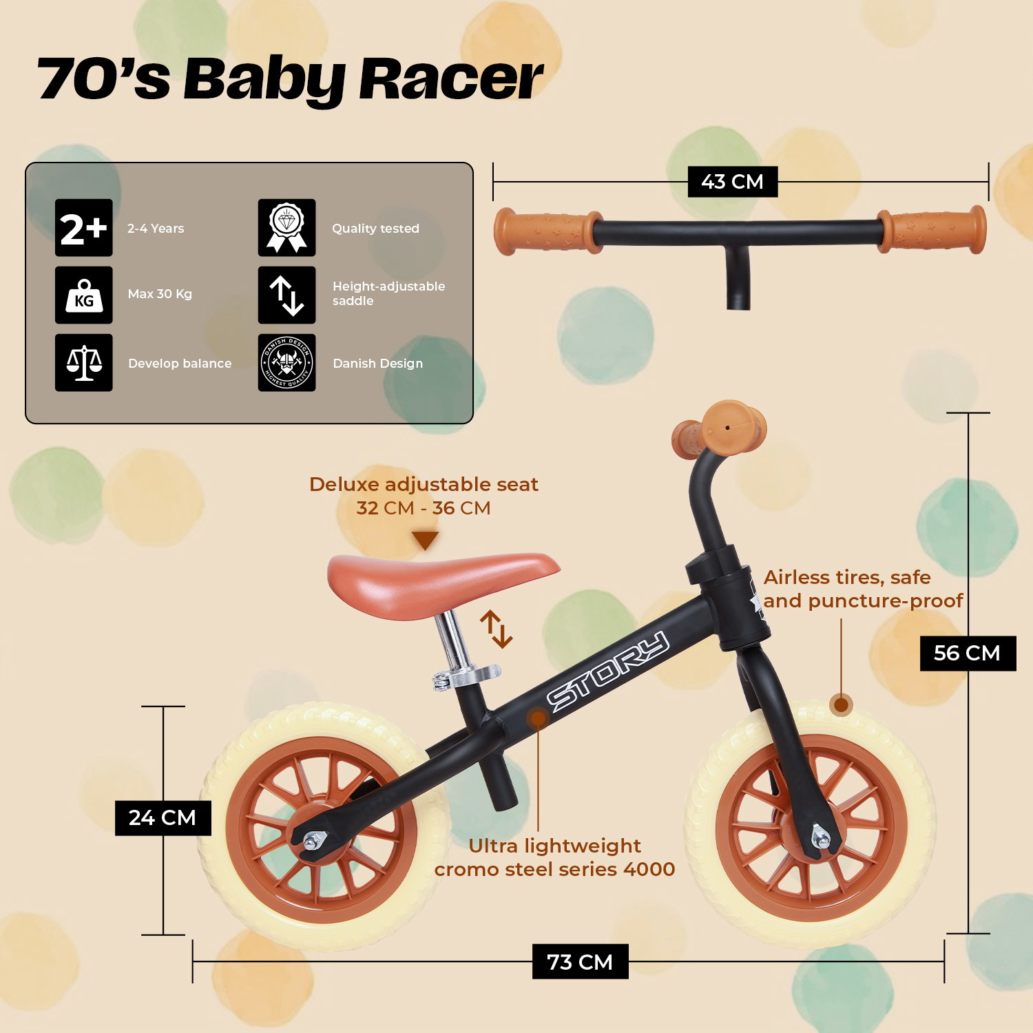 Historia Bicicleta de Equilibrio para Bebés de los 70