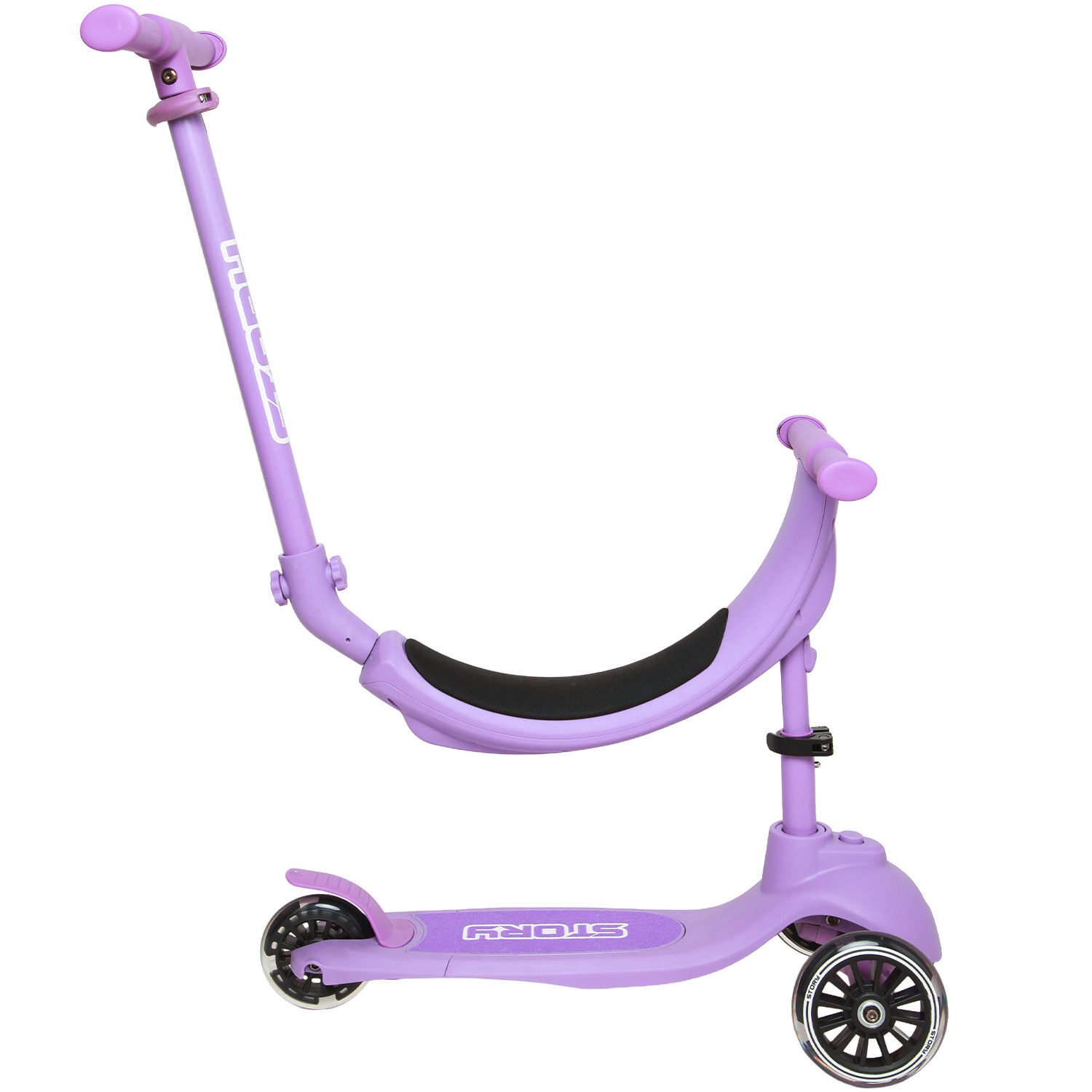 Historia 4EN1 patinete LED para niños de 3 ruedas