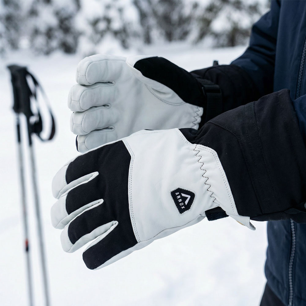 Annox Alpine Guantes de esquí de cuero