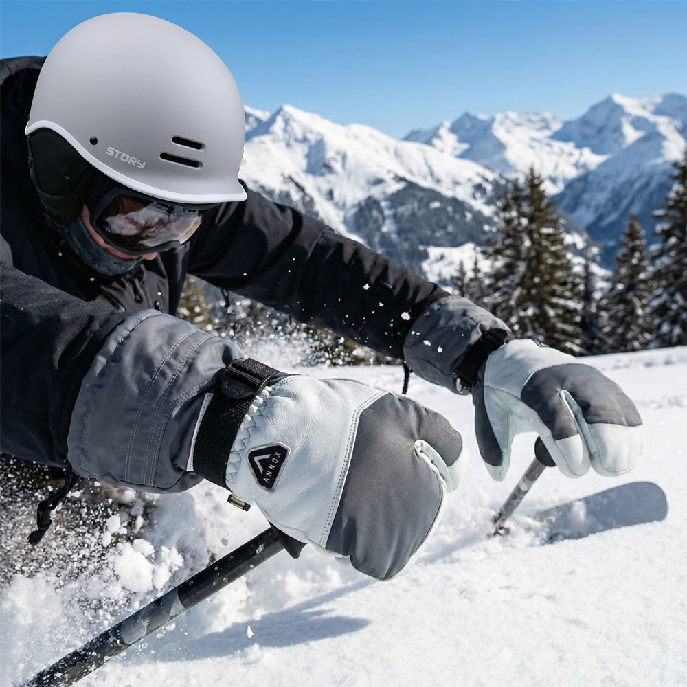 Annox Alpine Guantes de esquí de cuero
