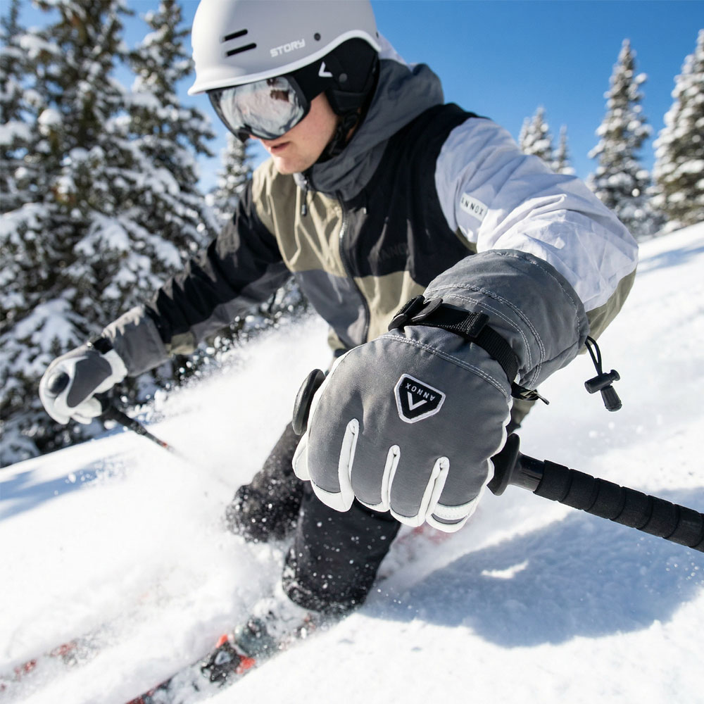 Annox Alpine Guantes de esquí de cuero