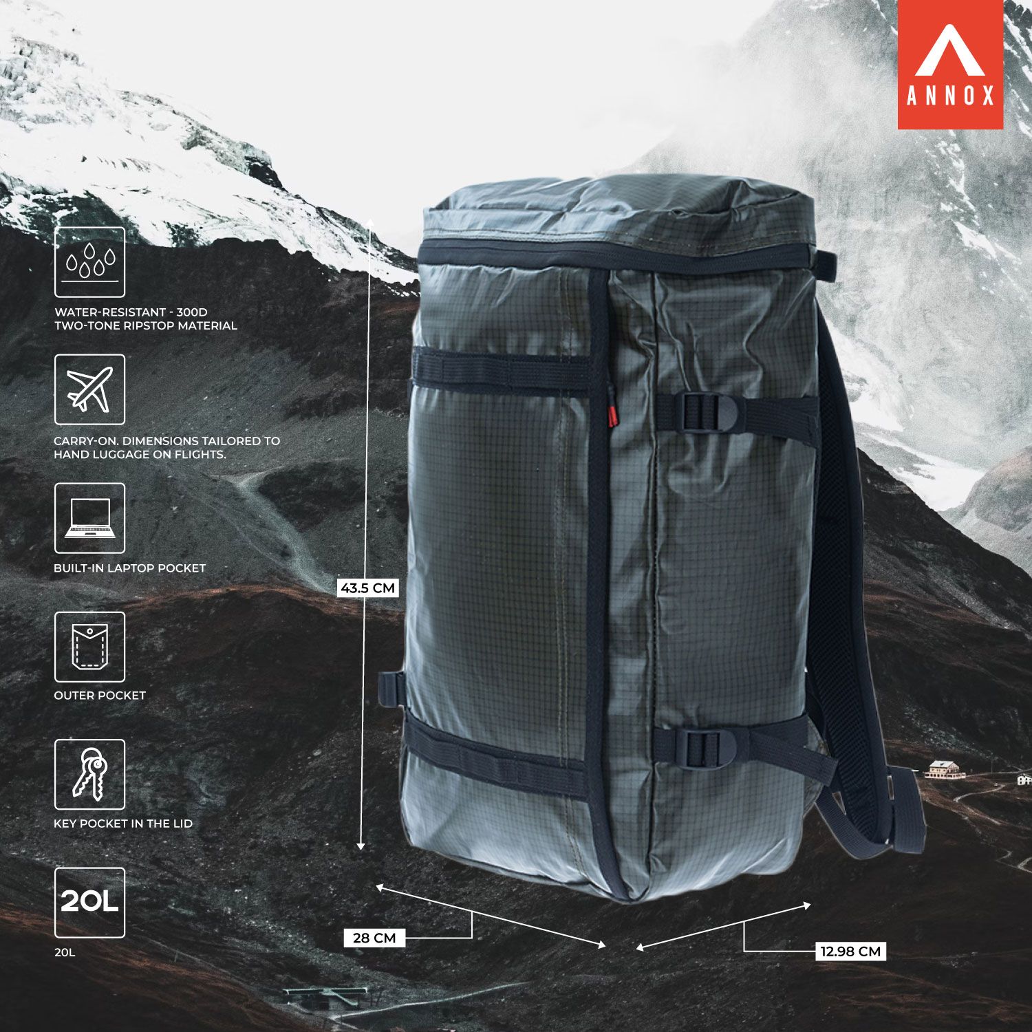 Mochila Sostenible Annox Every Day 20L