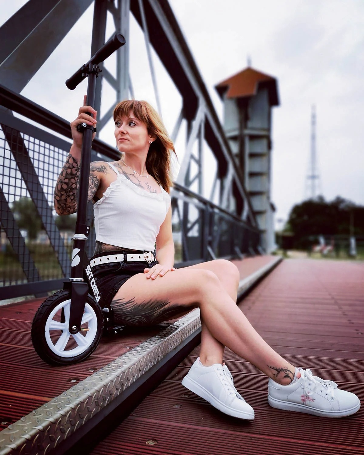 Scooter de empuje plegable Story Civic Comfort Air-wheels