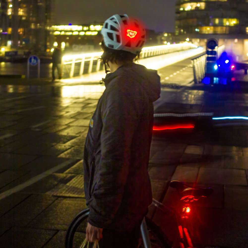 NKX City LED Casco de bicicleta con luz incorporada
