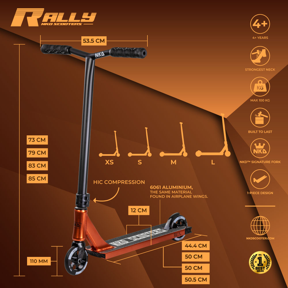 Patinete de trucos NKD Rally