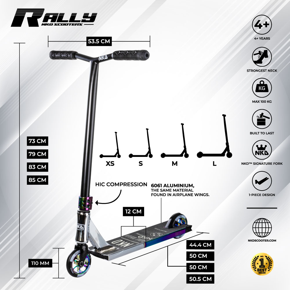 Patinete de trucos NKD Rally