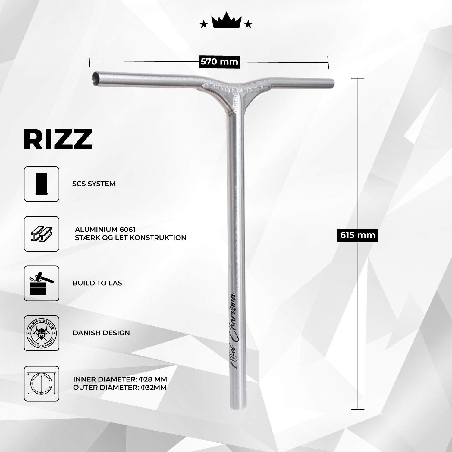 RIZZ Patinete Freestyle Bar