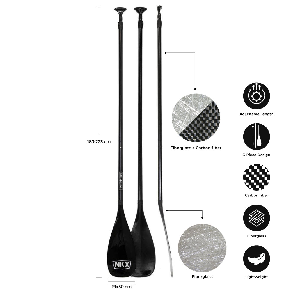 Pala SUP de carbono/fibra de vidrio NKX