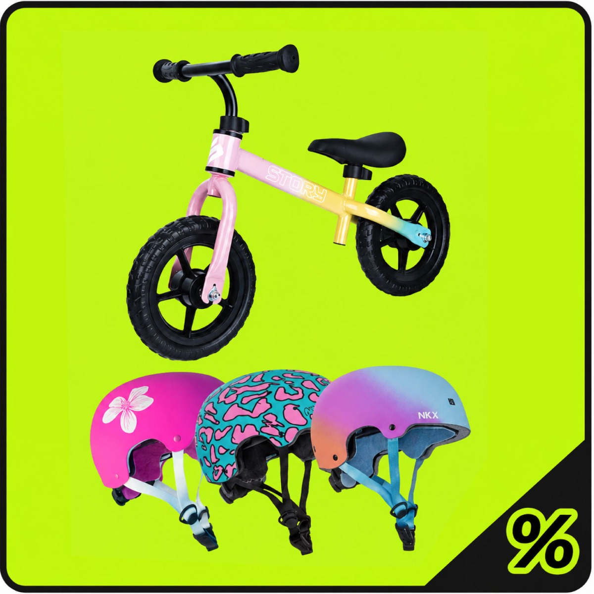 10% Descuento Extra Bicicleta De Aprendizaje + Casco 1-4 Años