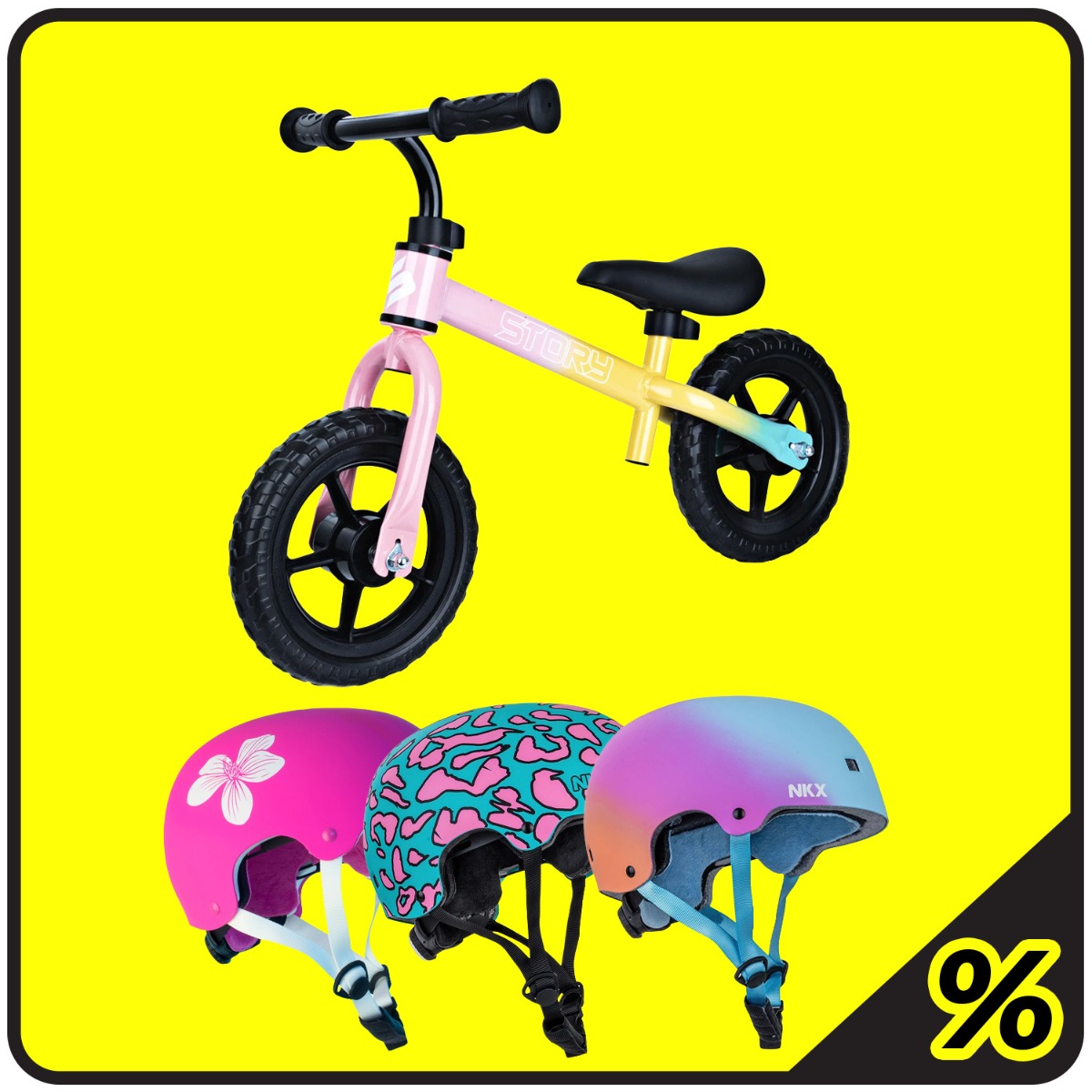 10% Descuento Extra Bicicleta De Aprendizaje + Casco 1-4 Años