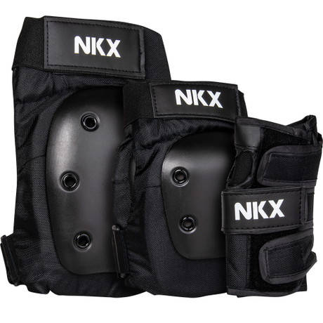 NKX 3-Pack Pro Protective Gear - Protectores de rodillas, protectores de codos y muñequeras