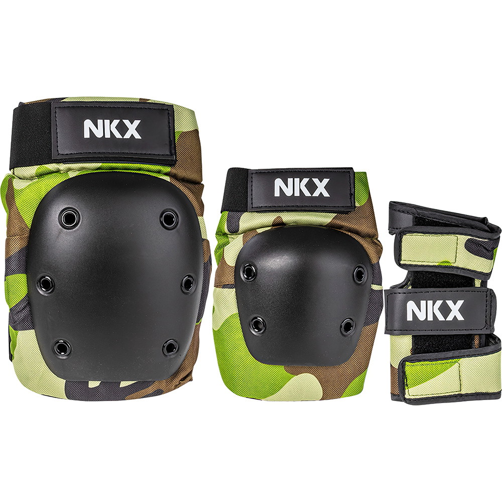 NKX 3-Pack Pro Protective Gear - Protectores de rodillas, protectores de codos y muñequeras