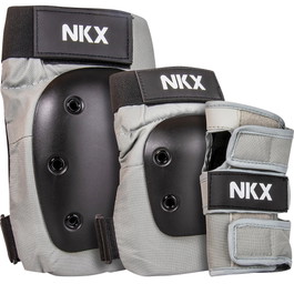 NKX 3-Pack Pro Protective Gear - Protectores de rodillas, protectores de codos y muñequeras
