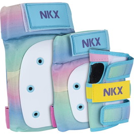 NKX 3-Pack Pro Protective Gear - Protectores de rodillas, protectores de codos y muñequeras
