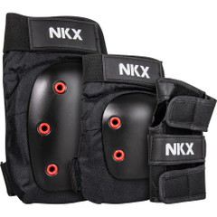 NKX 3-Pack Pro Protective Gear - Protectores de rodillas, protectores de codos y muñequeras