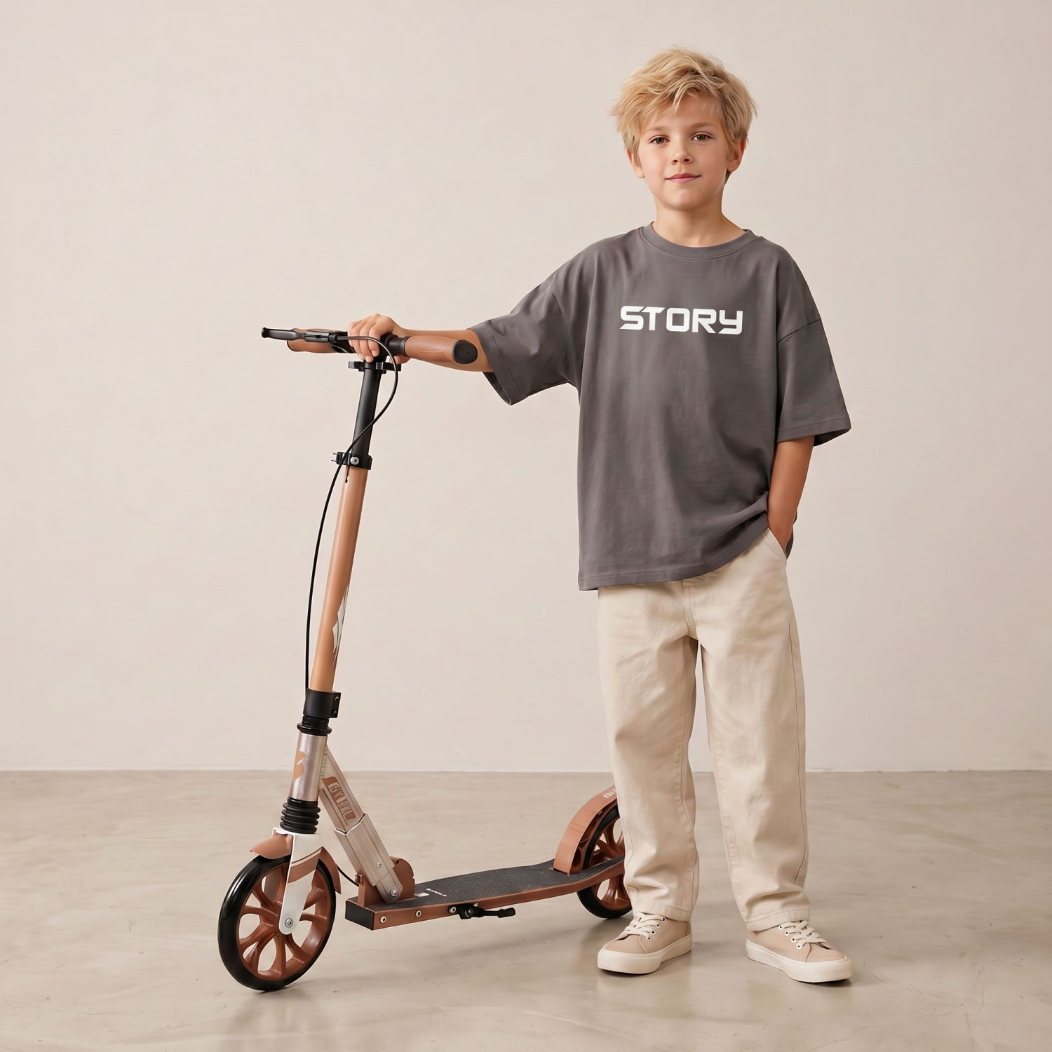 Scooter Commuter Plegable Story GlideX Elite – suspensión y freno de mano