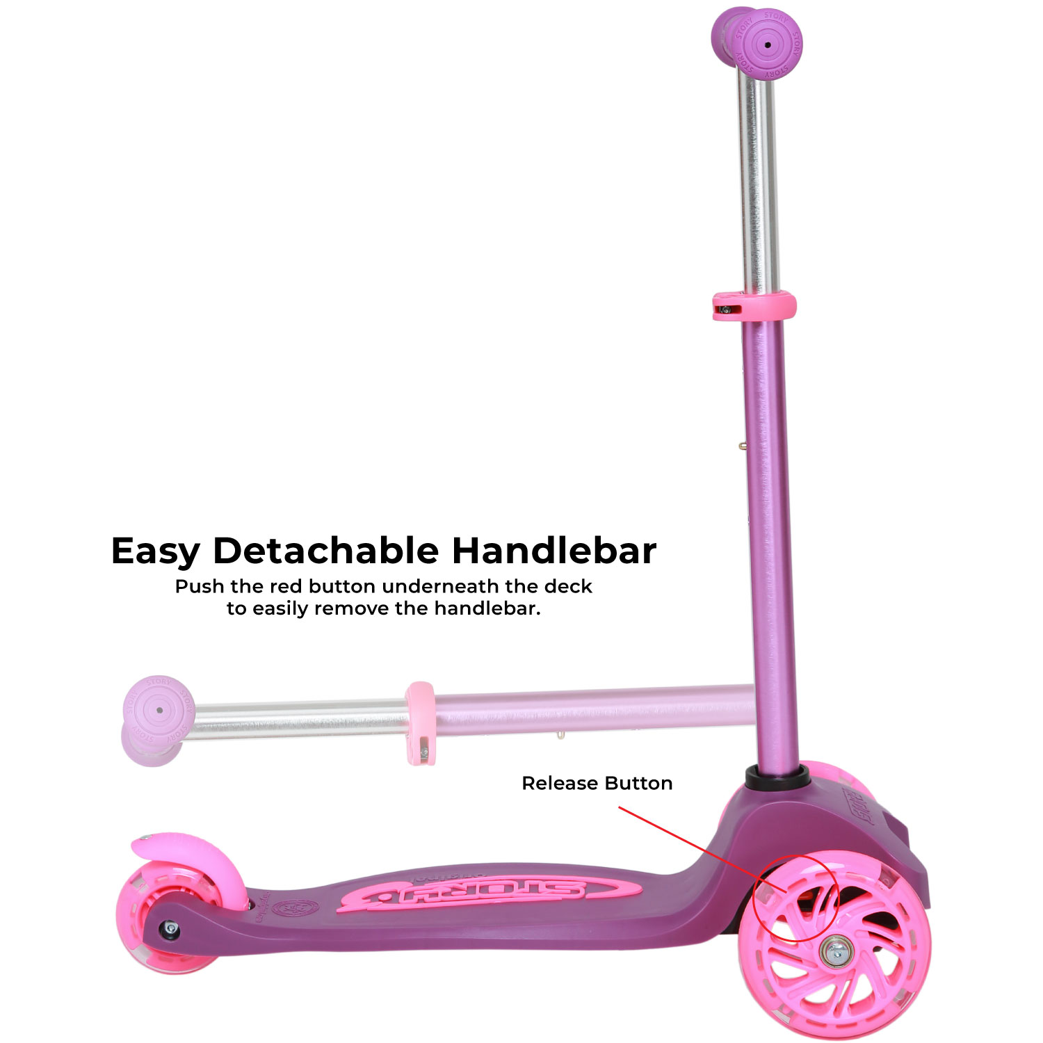 Scooter de niños LED Story MoveLite de 3 ruedas