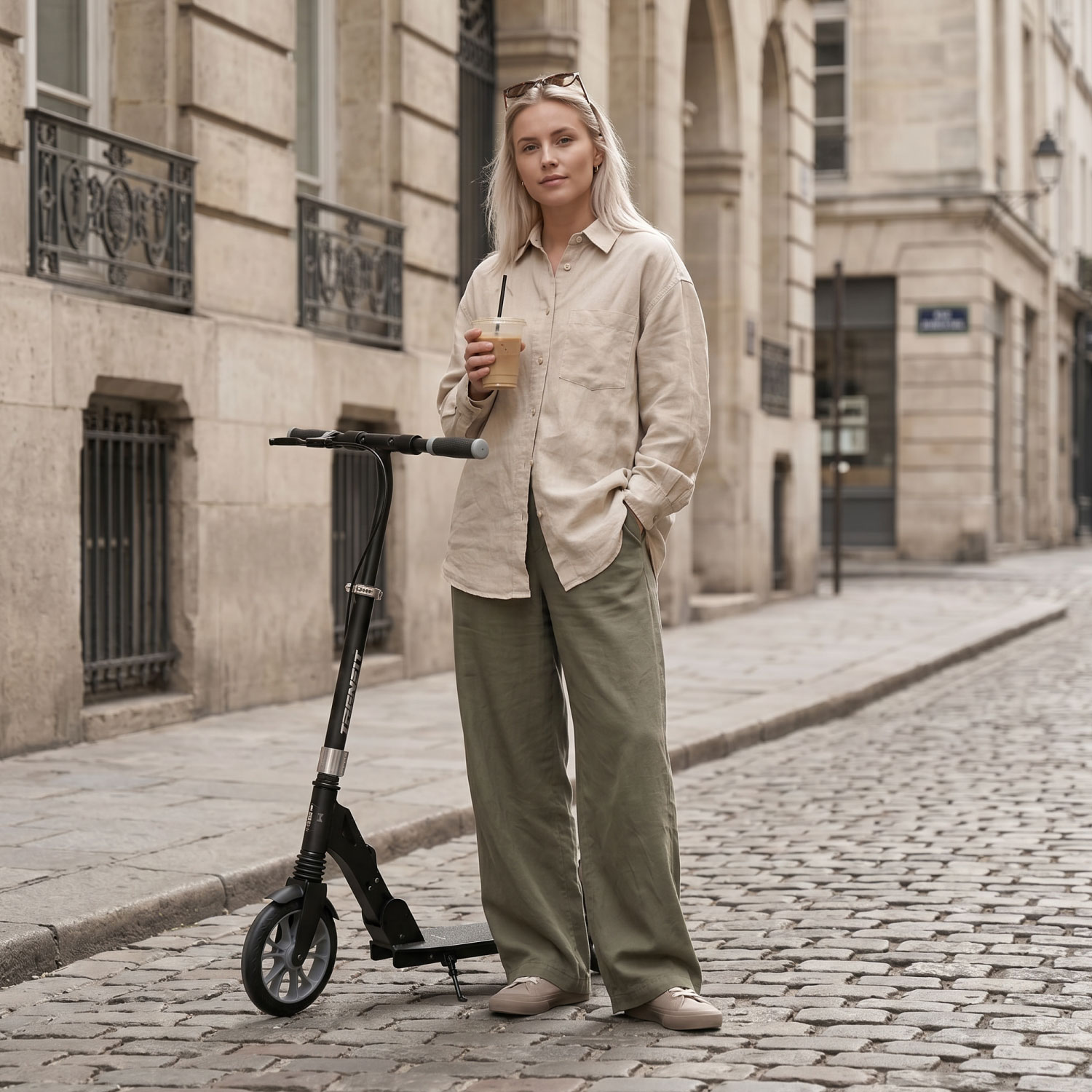 Story Transit X Patinete de transporte con doble suspensión + freno de disco