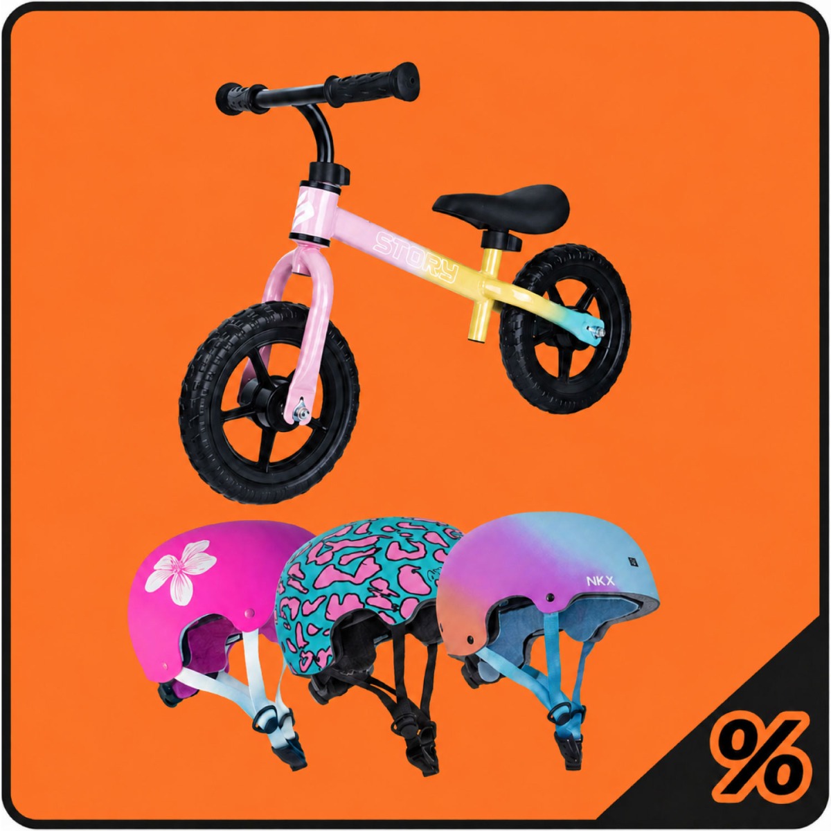 10% Descuento Extra Bicicleta De Aprendizaje + Casco 1-4 Años
